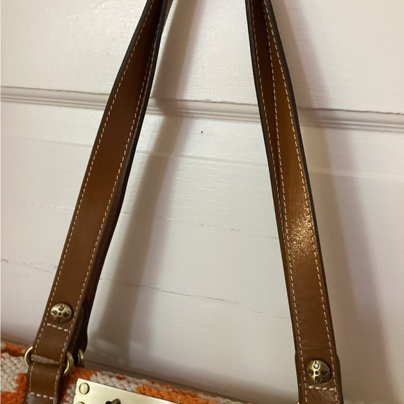 Patricia Nash Chennai Orange and White Patterned Tote - Picture 3 of 11